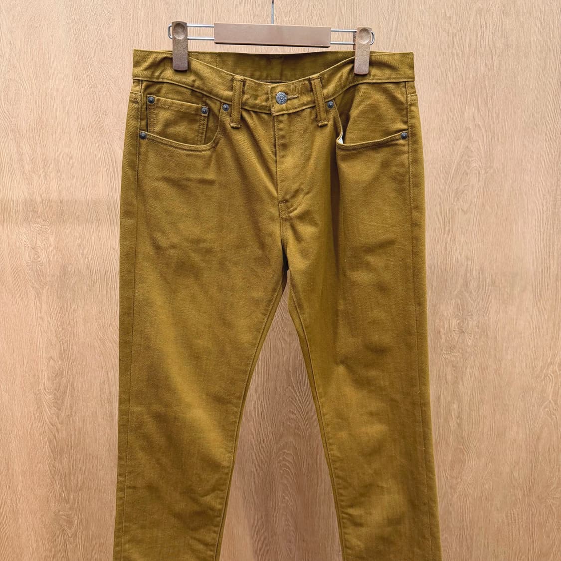 리바이스 511 데님 팬츠 5포켓 화이트 탭 슬림 스트레이트핏 머스타드 상품이미지3