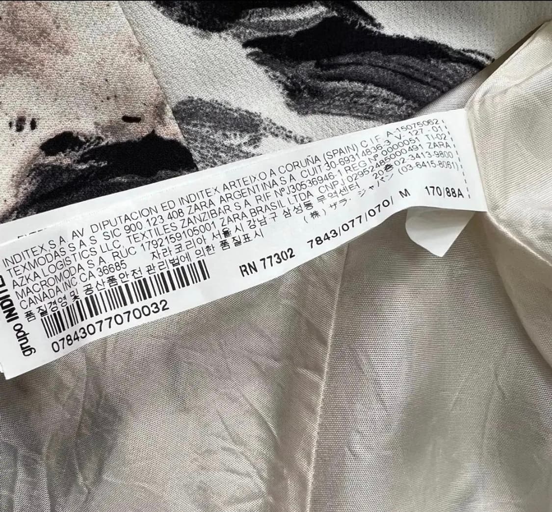 M) ZARA 자라 나염 원피스  상품이미지8