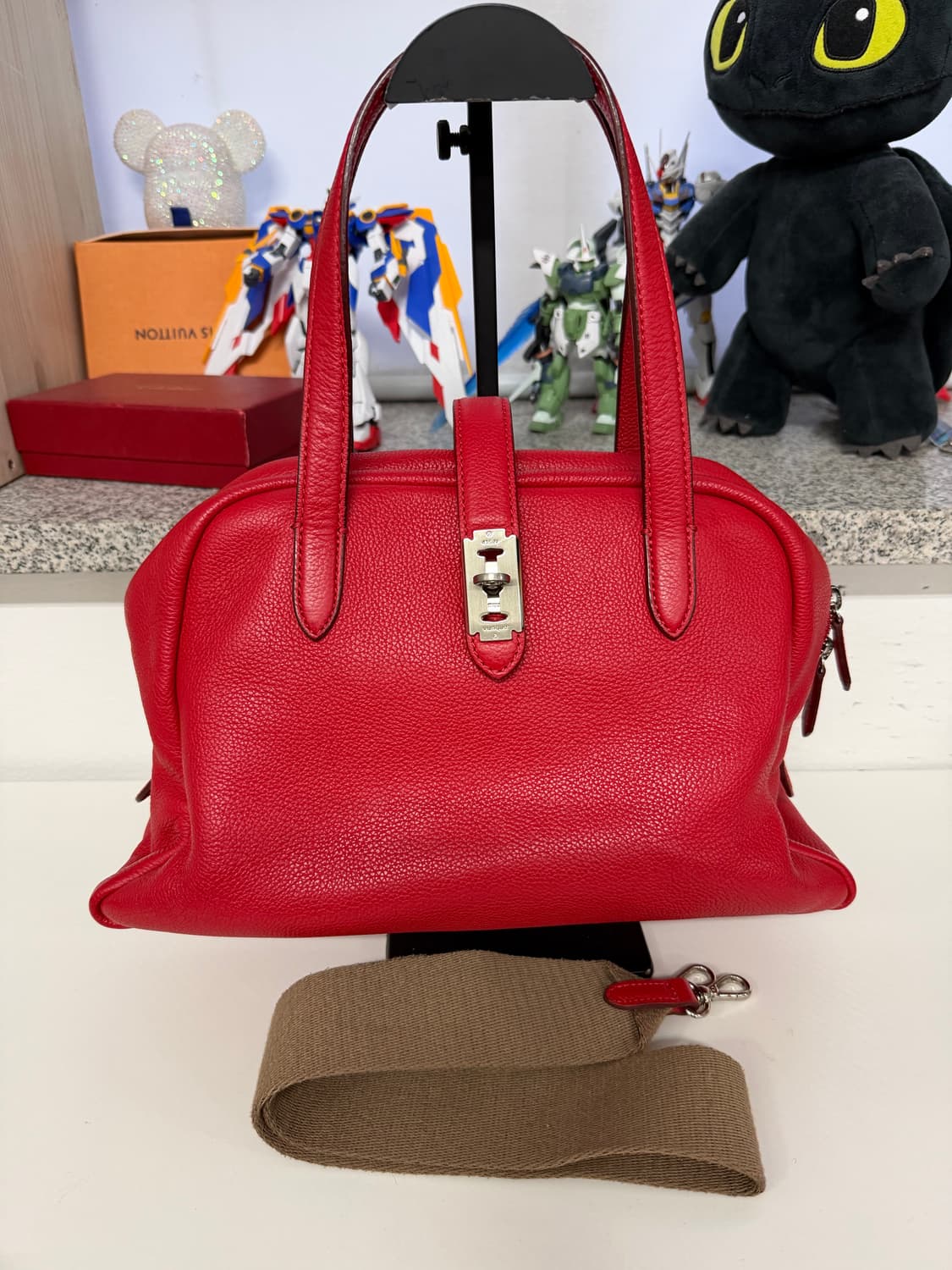 정품) VUNQUE 분크 레드 숄더 토트백 상품이미지1