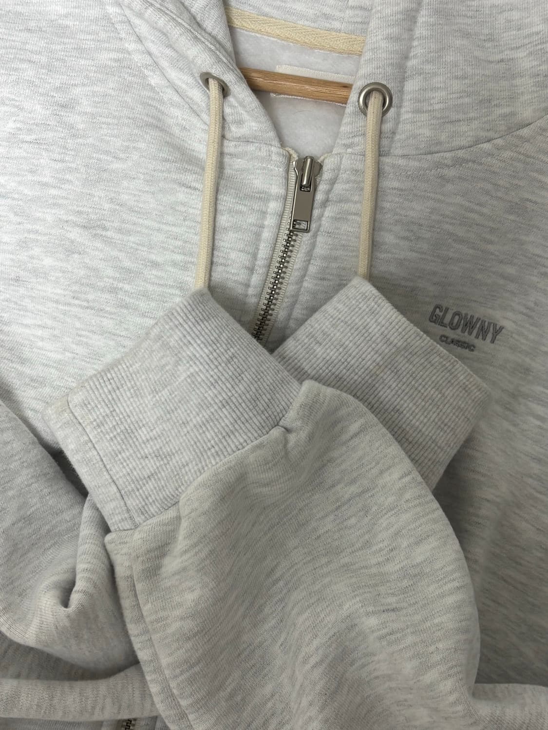 글로니 g crop zip up gray 크롭 집업 그레이 M 상품이미지4