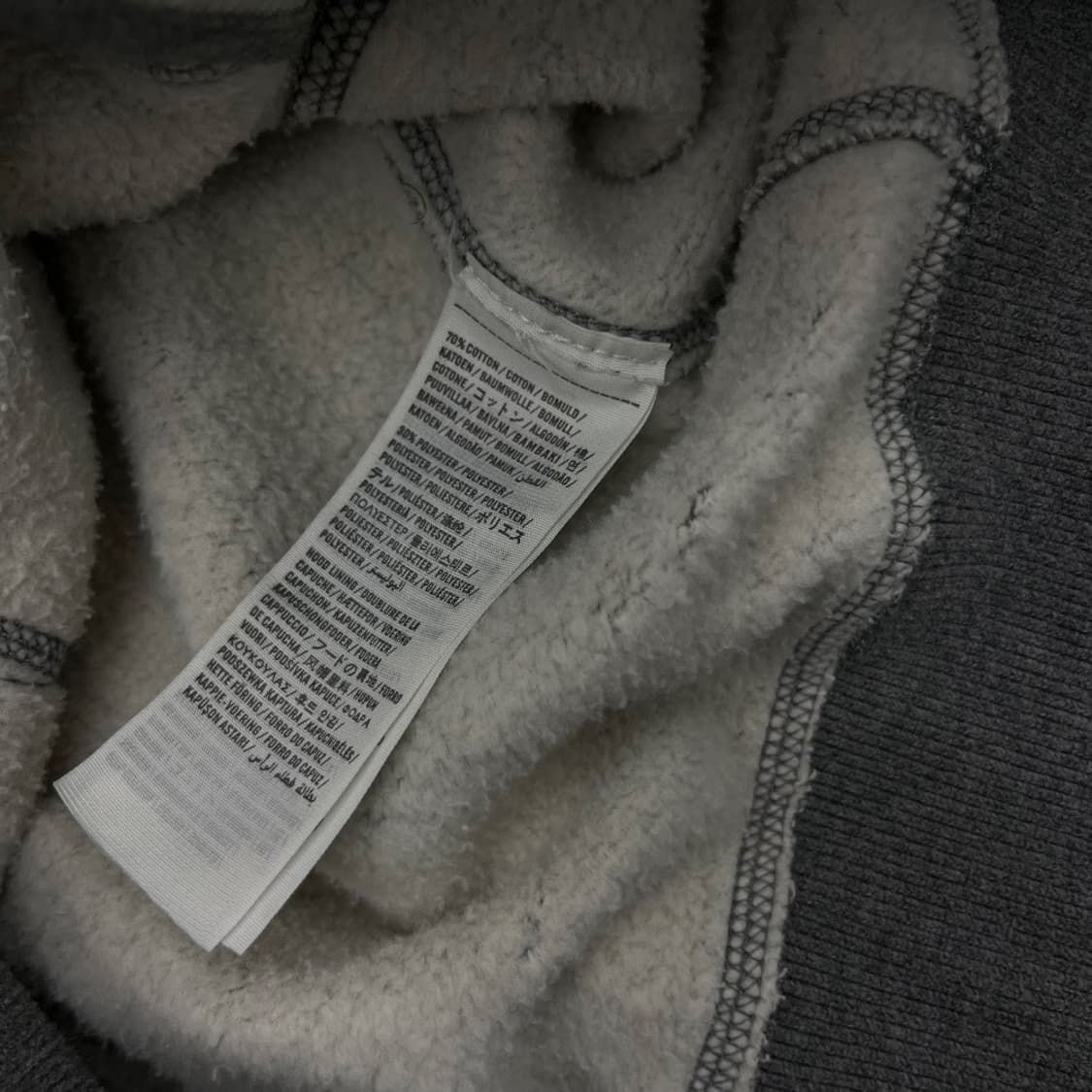 아베크롬비 패치로고 그레이 후드집업 M 상품이미지6