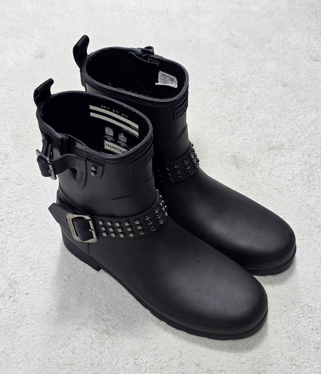 Hunter 헌터 리파인드 스터드 바이커 여성 레인부츠 상품이미지1