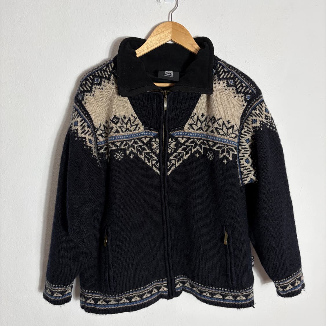 90s Dale of Norway 패턴 울 집업 가디건(XS) 상품이미지1