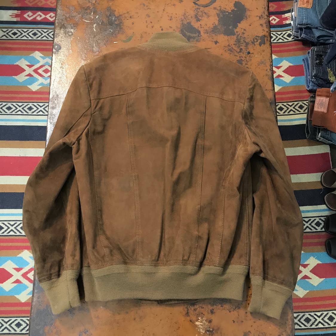 ITALY VTG 브라운 스웨이드 자켓 남성 102 여성 프리사이즈 상품이미지8