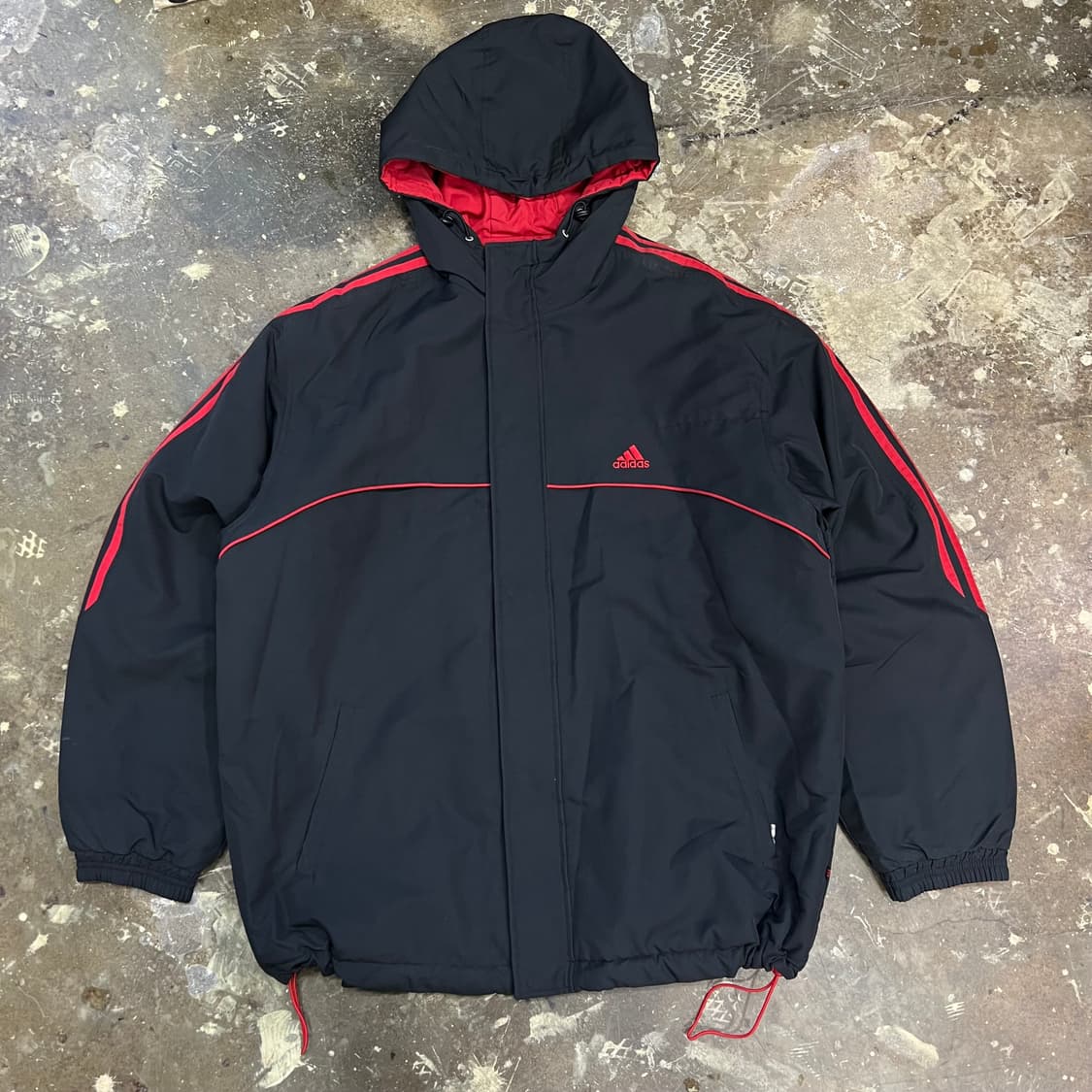 110) 올드 아디다스 리버시블 양면 방풍 누빔패딩점퍼 자켓 올드스쿨 상품이미지2