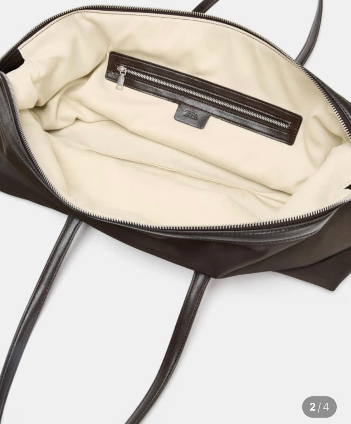 자라 길쭉한 나일론 시티백 그레이 상품이미지2