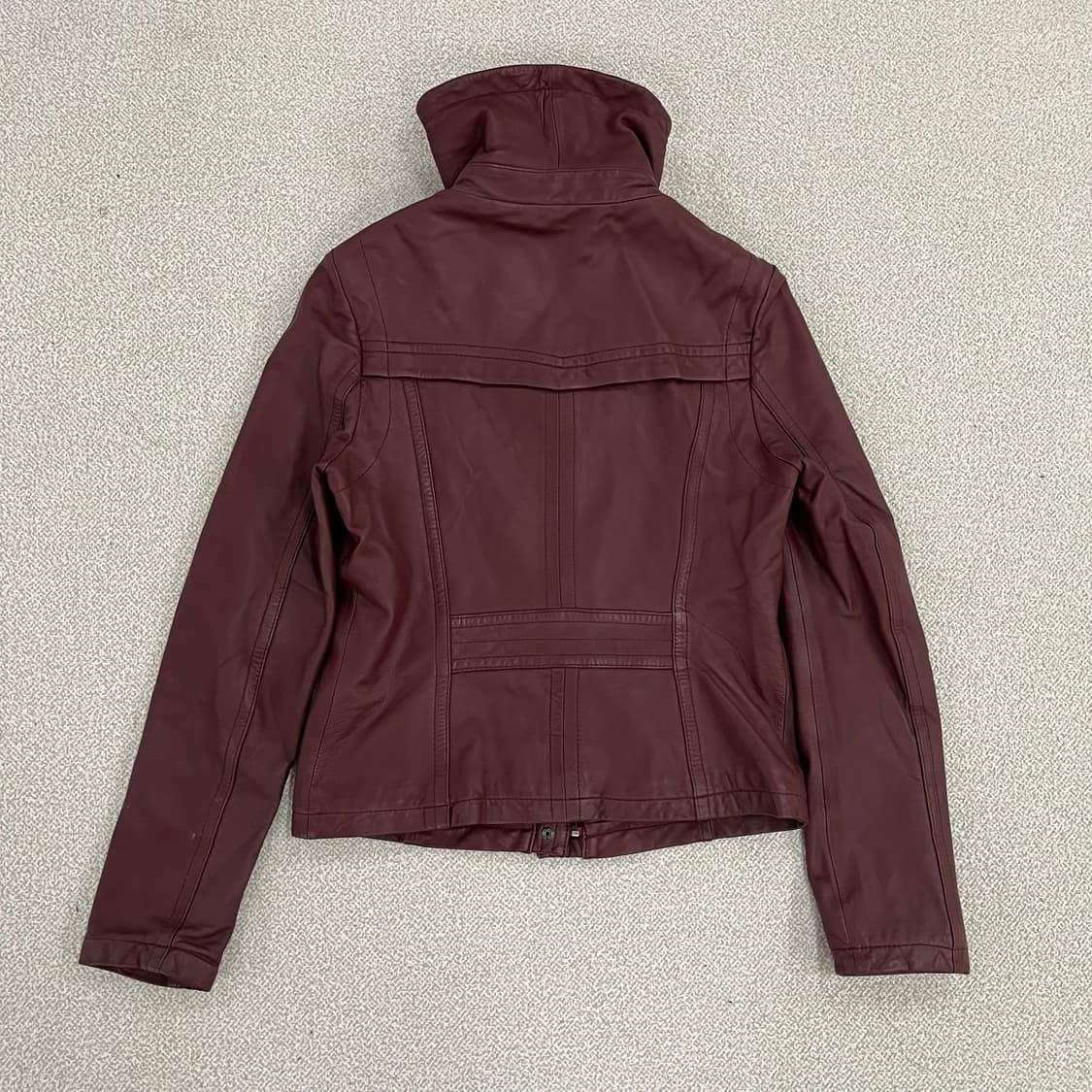 90 톰보이 여성 버건디 양가죽 자켓 0122M1 상품이미지4