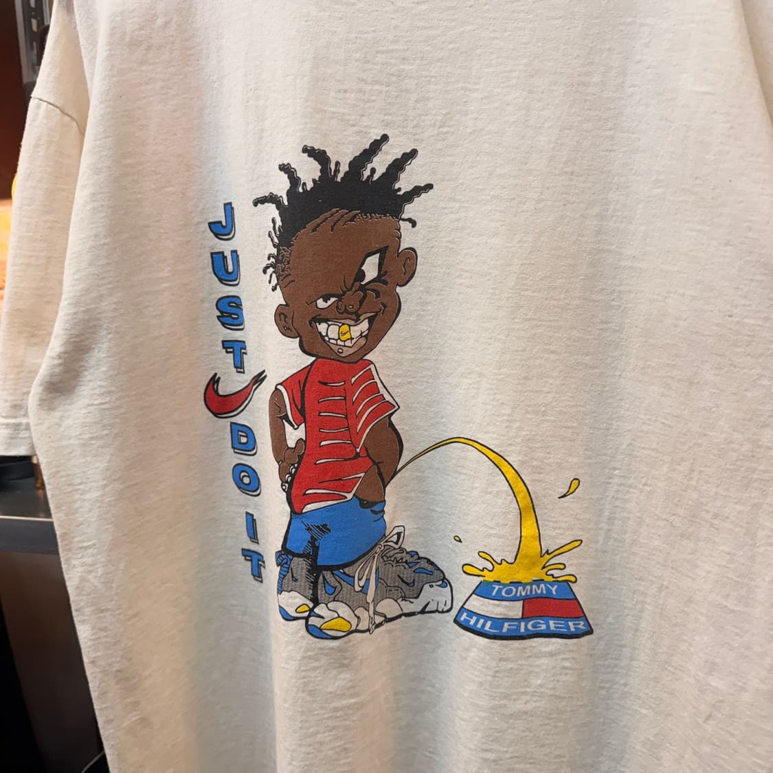 90S 부틀렉 나이키 타미힐피거 패러디 티셔츠 L 상품이미지2