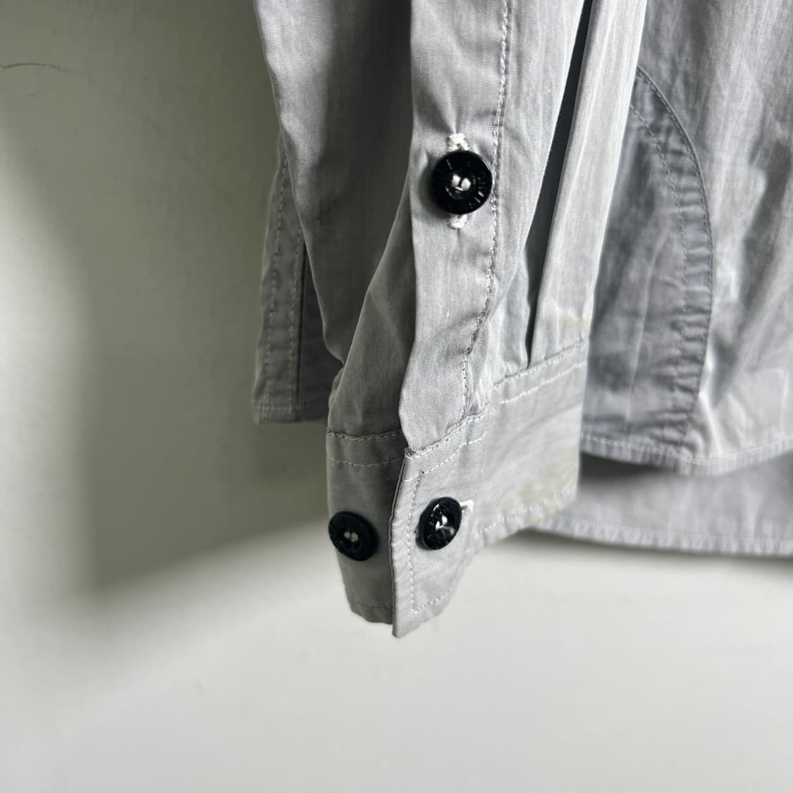 스톤아일랜드 그레이 코튼 나일론 오버 셔츠 S 상품이미지7