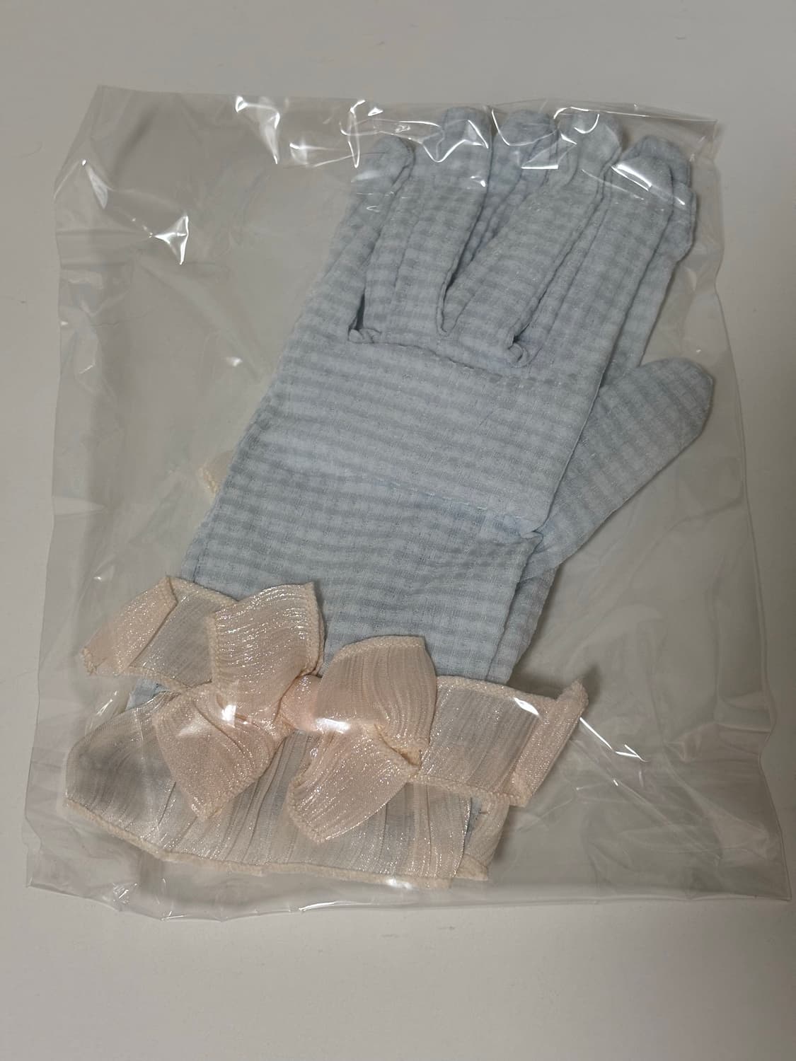 샵페어리 faerie 하늘색 리본 장갑 스카이블루 모리걸 상품이미지2