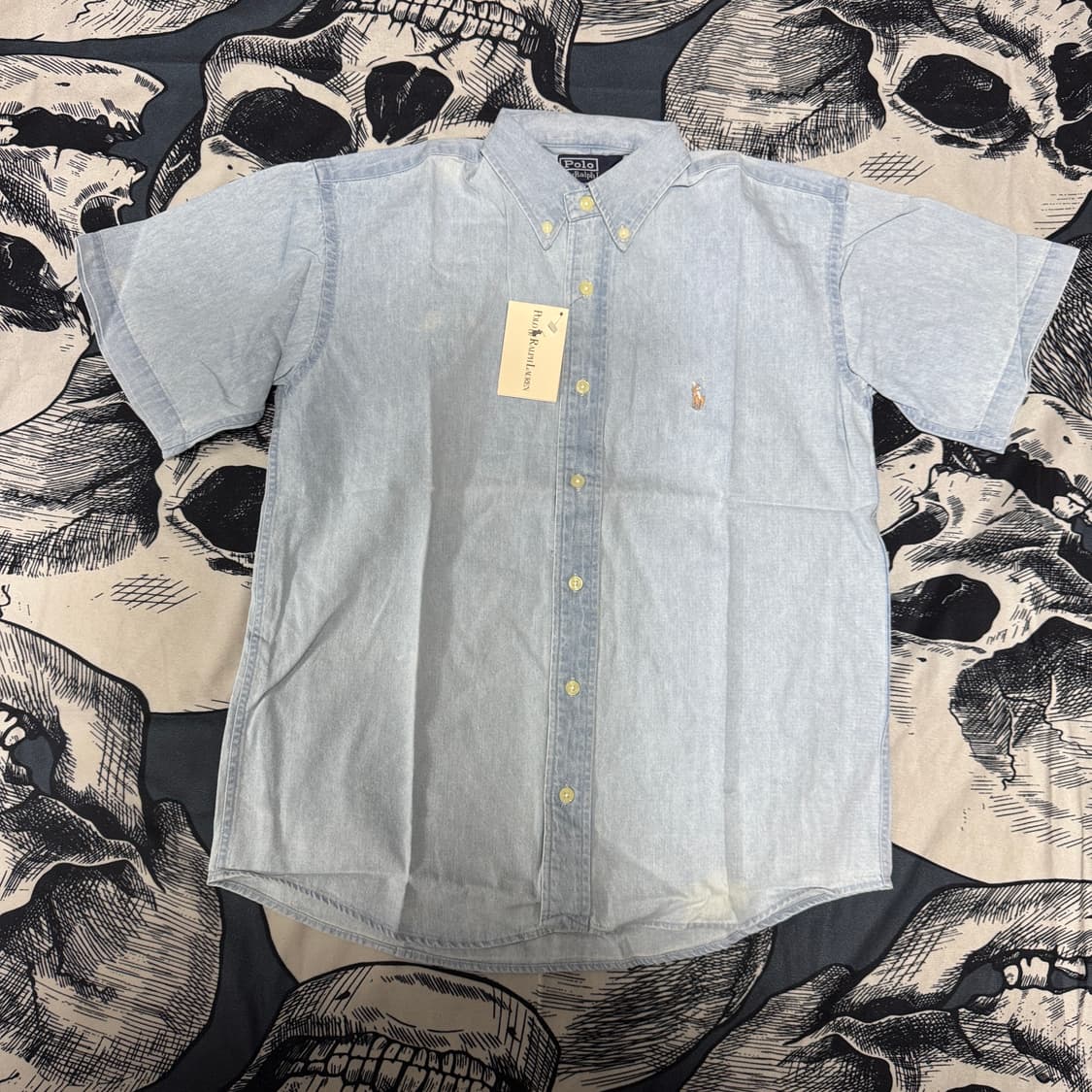 폴로랄프로렌 데님 반팔 셔츠 90사이즈 새상품 상품이미지3