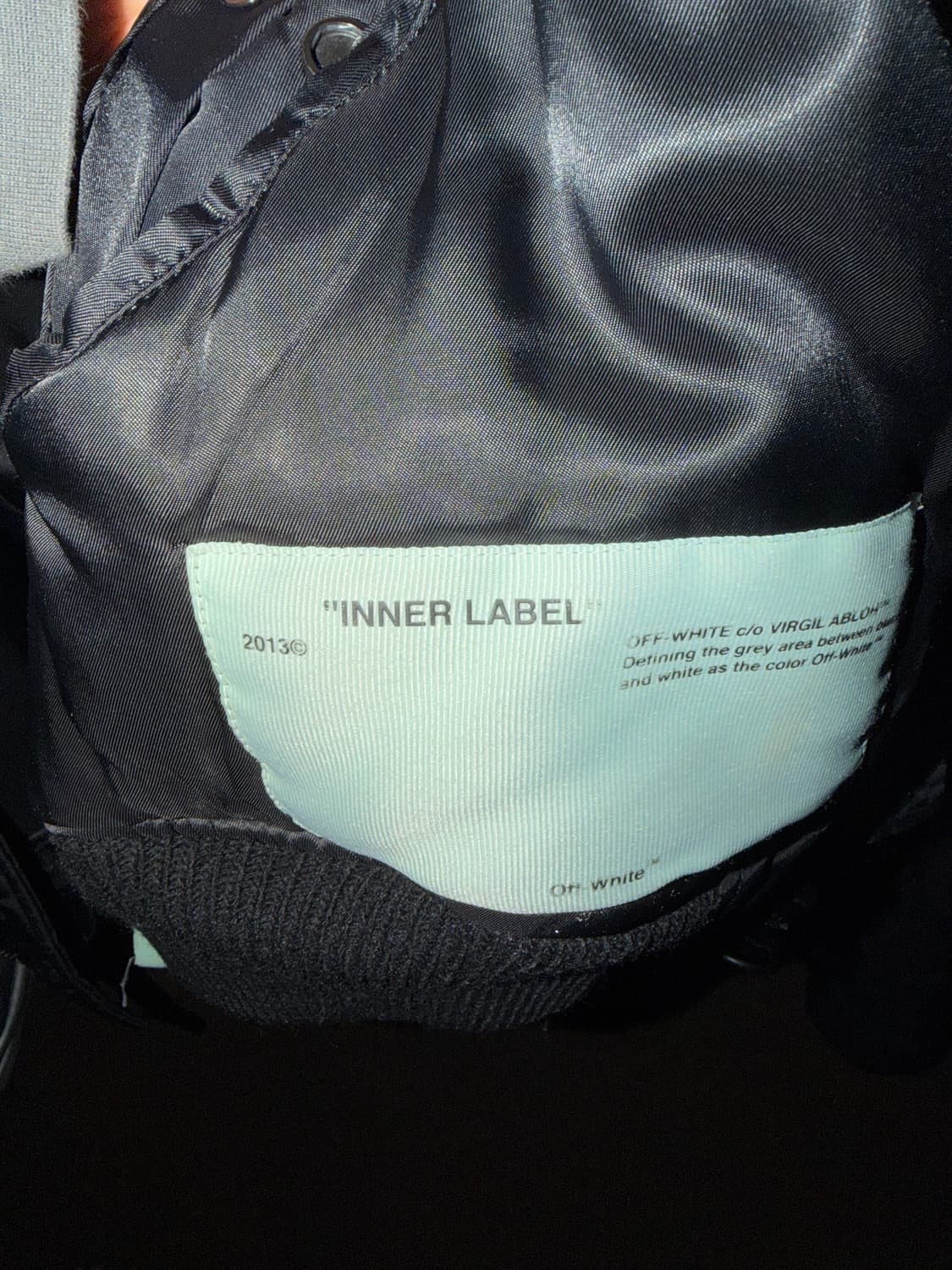 오프화이트 블루 퍼 자켓 S 상품이미지4