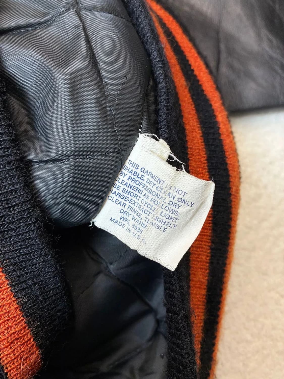 드롱 90's USA 헤비 소가죽 배색 바시티 자켓 PN6226 상품이미지8