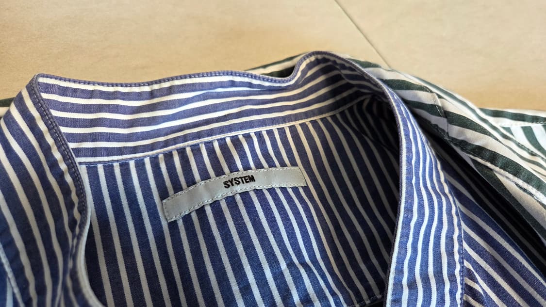 시스템 옴므 이중 스트라이프 셔츠 상품이미지5