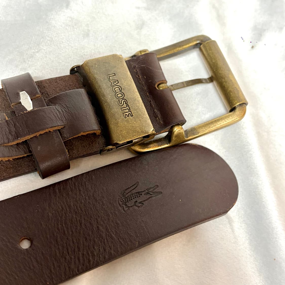 라코스테 롤러 버클 리얼 레더 벨트 상품이미지6