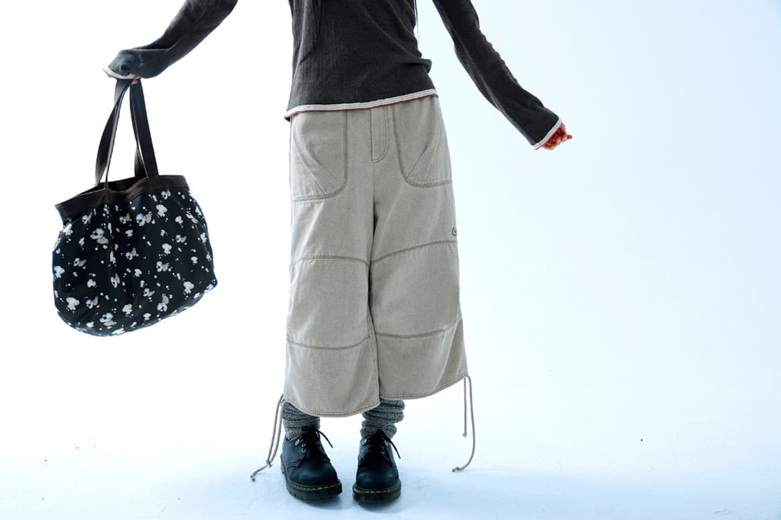 코이세이오 OXFORD ZIGZAG PANTS BEIGE 상품이미지1