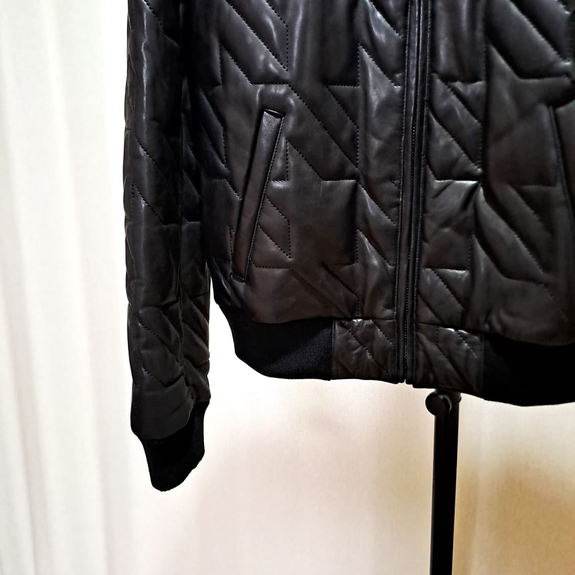 (새제품) 레베카밍코프 램스킨 퀼팅 블루종 M B282 상품이미지3