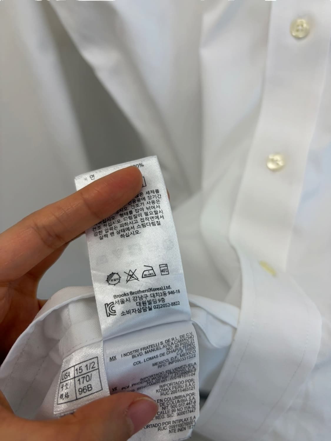 브룩스브라더스 옥스포드 셔츠 화이트 (국내105) 상품이미지10