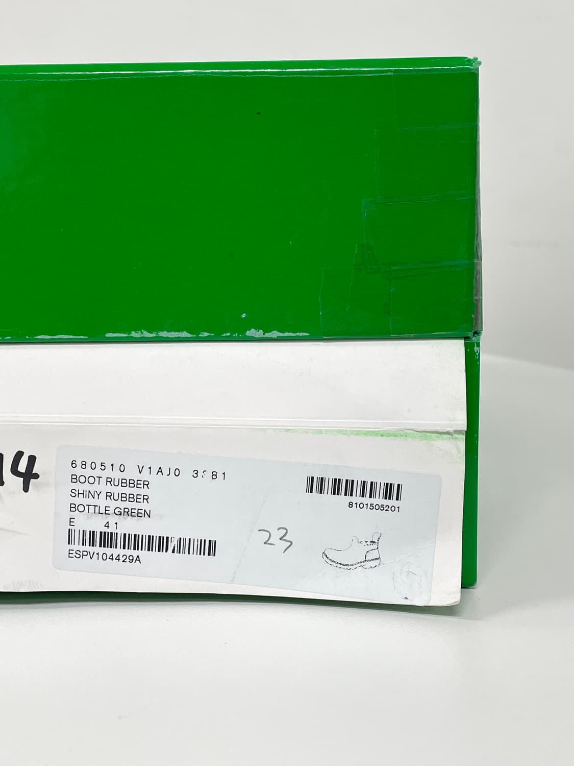 새상품 보테가 베네타 스트라이드 샤이니 러버 앵클 부츠 장화 보틀 그린 상품이미지10