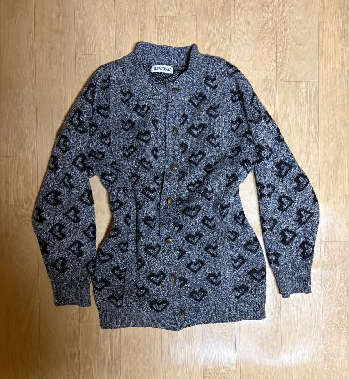 하트무늬 갸루 모리 페어리 반티지 가디건  상품이미지1