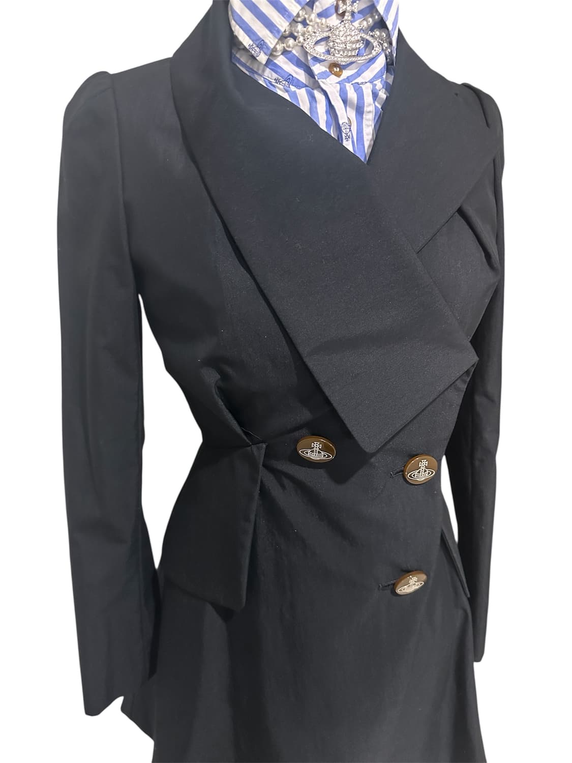 비비안웨스트우드 레드라벨 드레이핑 코튼 롱 자켓 상품이미지3