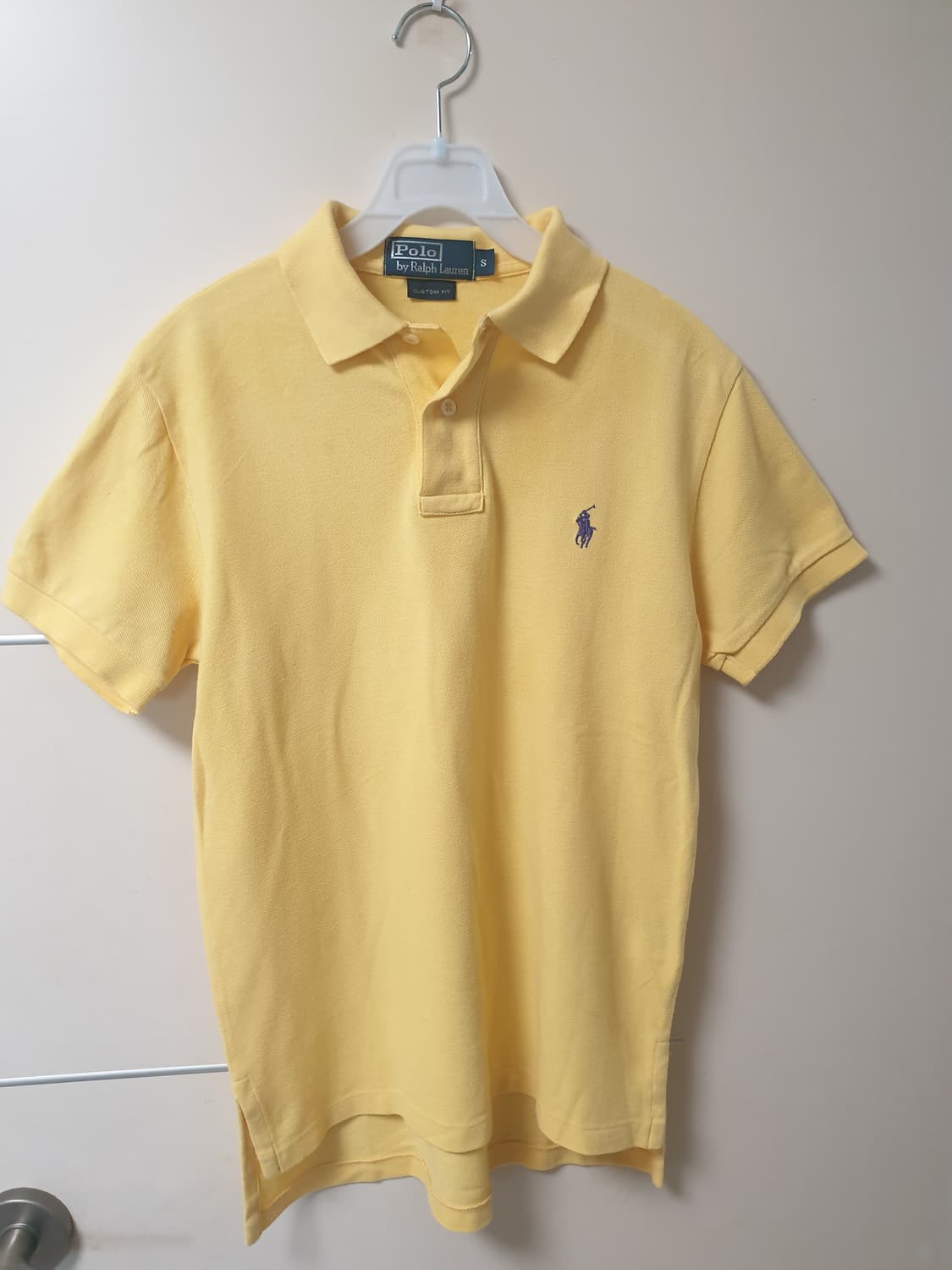 [여성] 폴로 랄프로렌 정품 커스텀핏 S 옐로우 반팔 카라티 S 상품이미지1