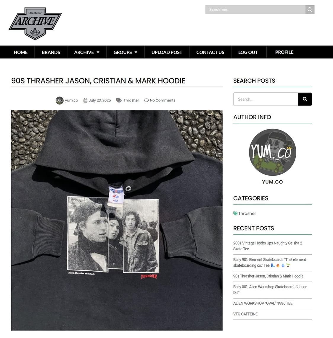 90s Thrasher magazine Da boyz hoodie 상품이미지3