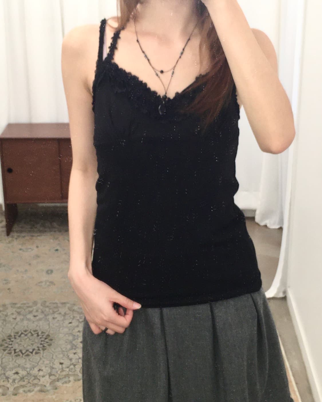 블랙 홀터넥 슬리브리스 상품이미지2