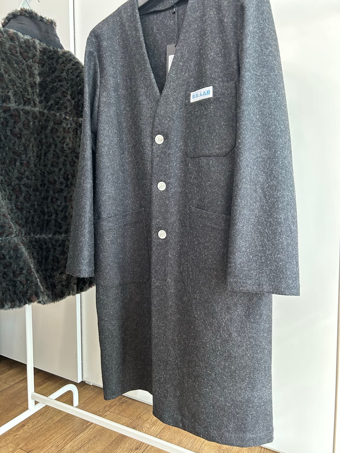 라프시몬스 카라리스 울 멜톤 코트 상품이미지5