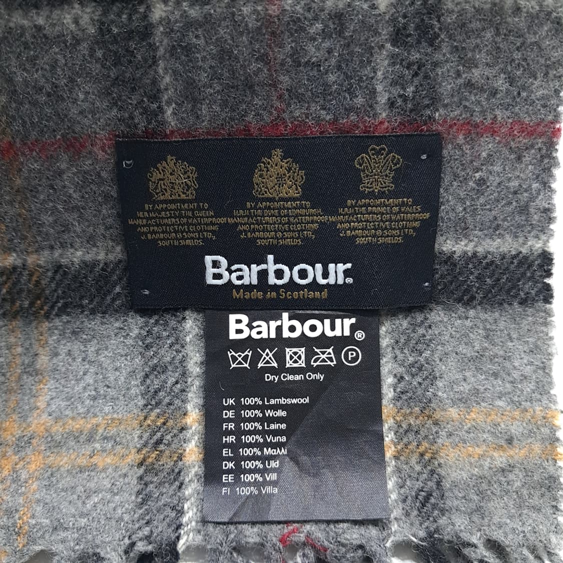 MX604 바버 00s 스코틀랜드판 램스울 하우스타탄 그레이 머플러 목 상품이미지6