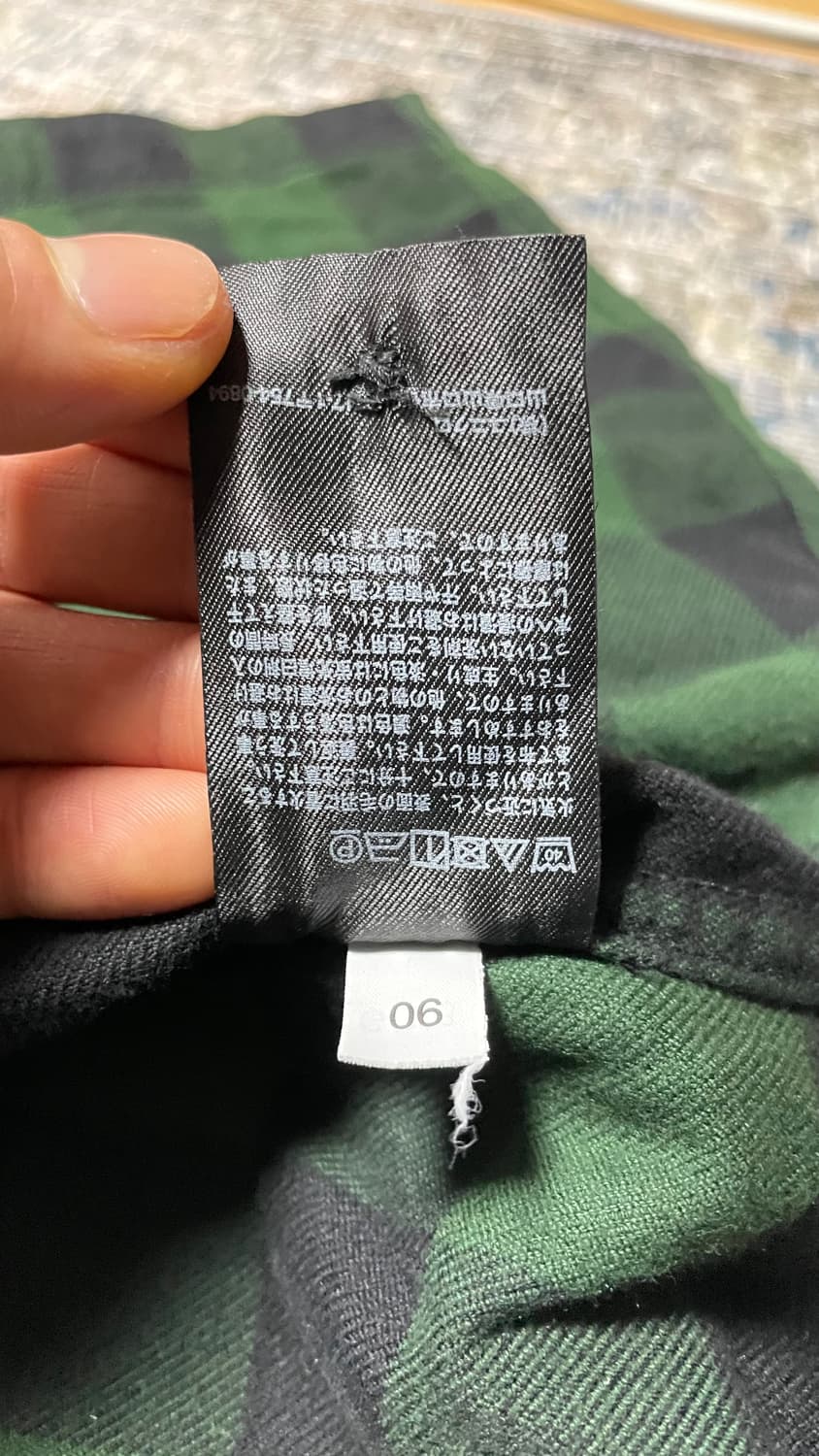 JPN 일본 빈티지 클래식 워크웨어 유니클로 그린 플란넬 체크 셔츠 XL 상품이미지10