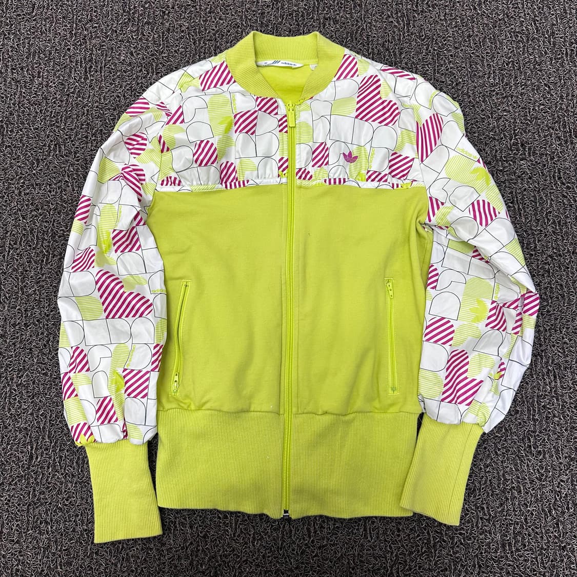 아디다스 형광 여성 트랙탑 집업 자켓 패턴 90(S) 상품이미지1