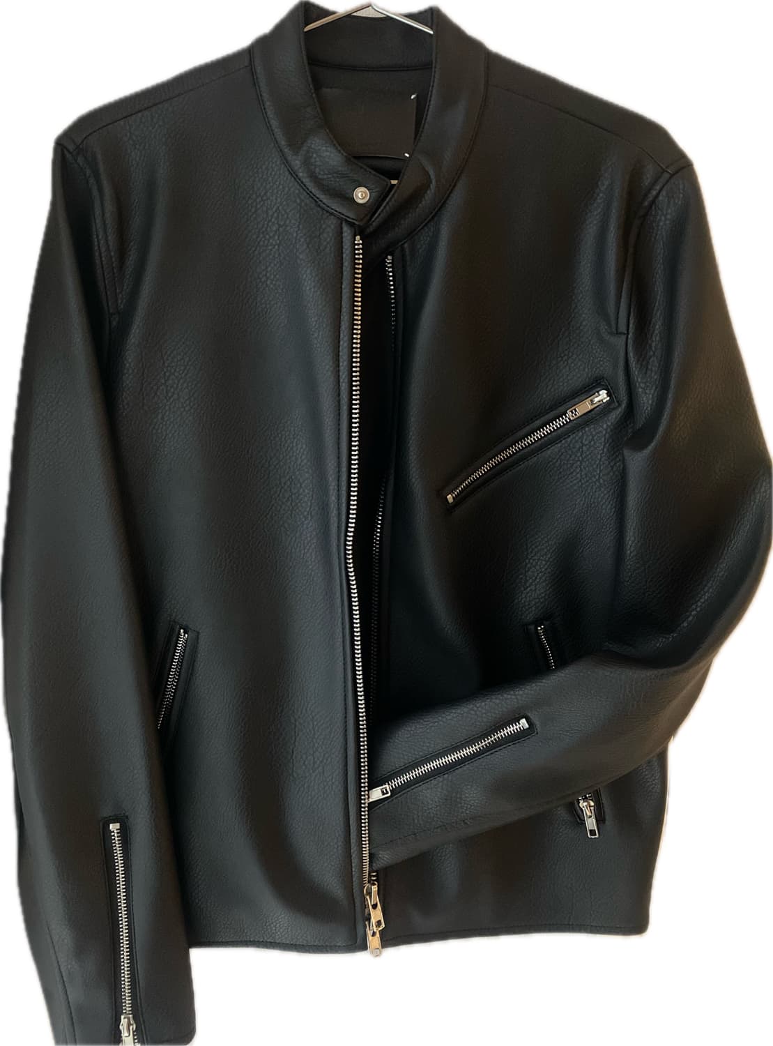 Heavy Smoker 브랜드의 블랙 레더 자켓 상품이미지1