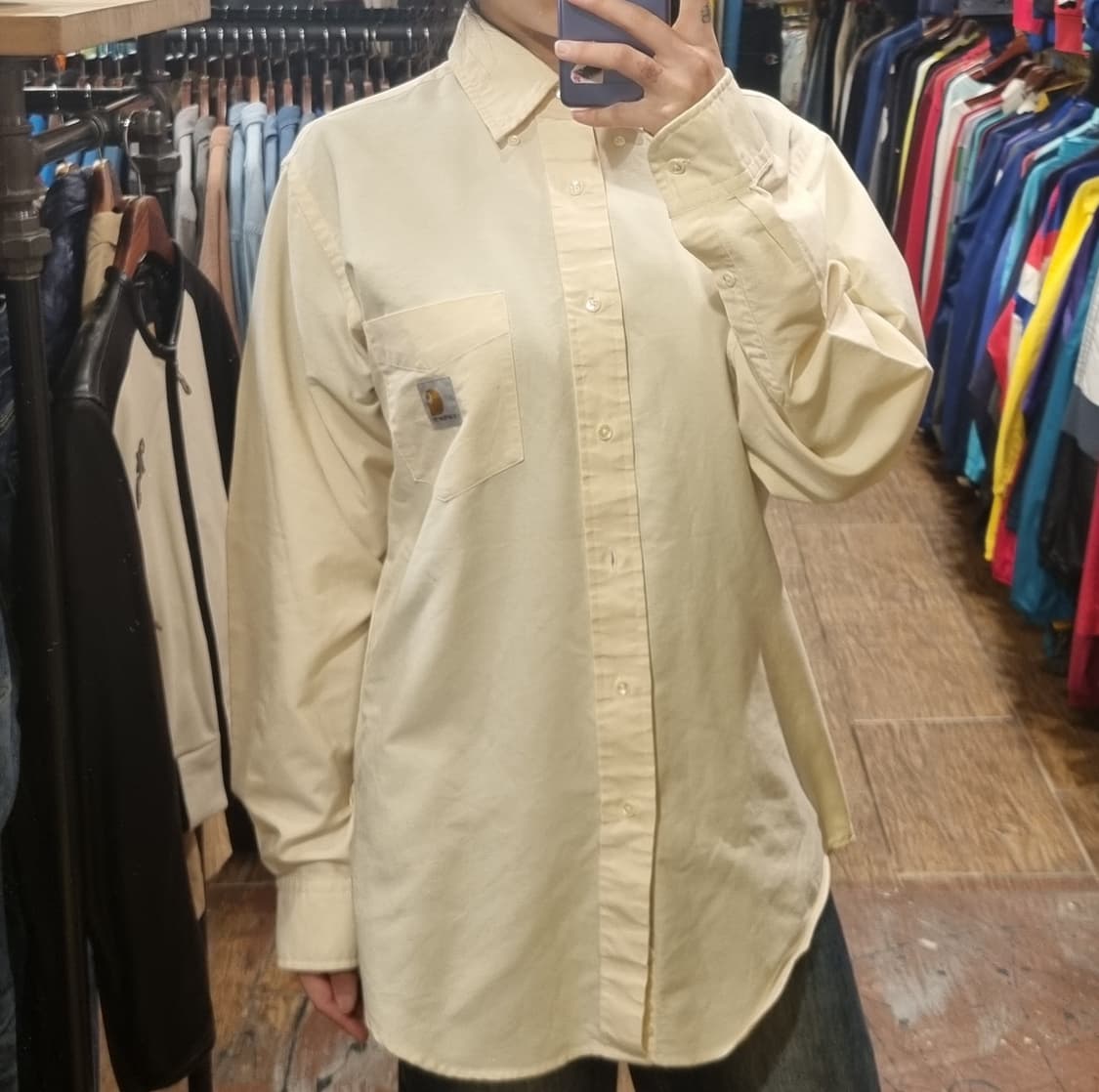 [Hi] 칼하트 긴팔 셔츠 옐로우 상품이미지1