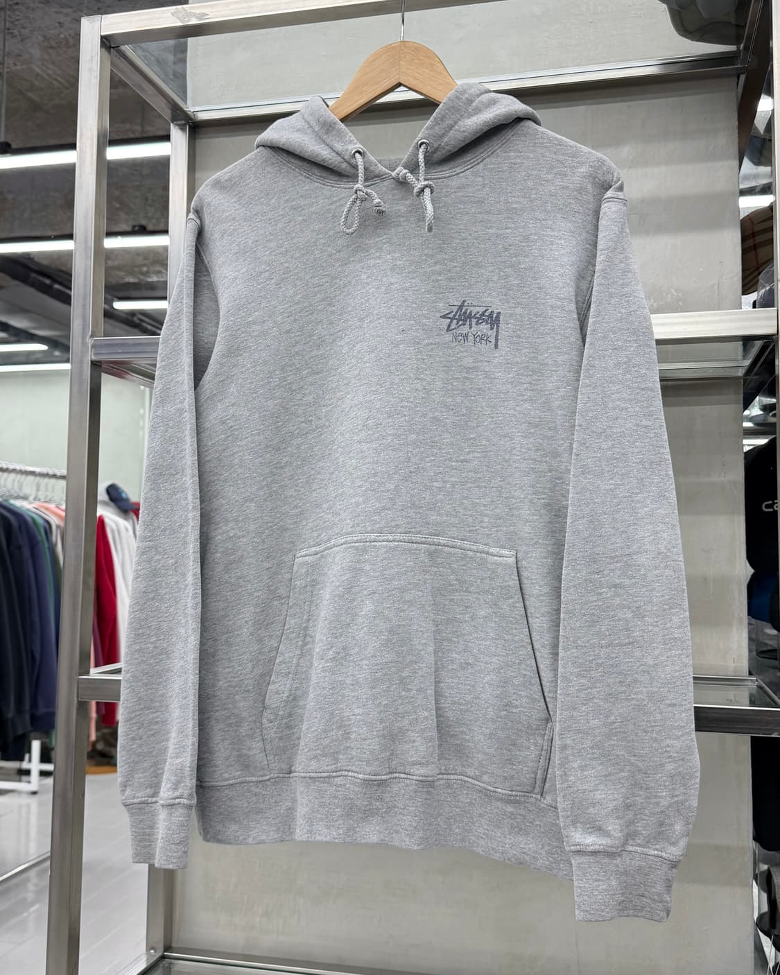 스투시 00s 뉴욕 빅로고 New York 스웻 후디 후드티 상품이미지5
