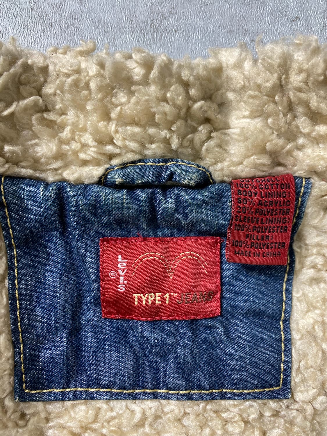 [M] 00s Levi's 리바이스 타입원 데님 쉐르파 자켓 상품이미지7