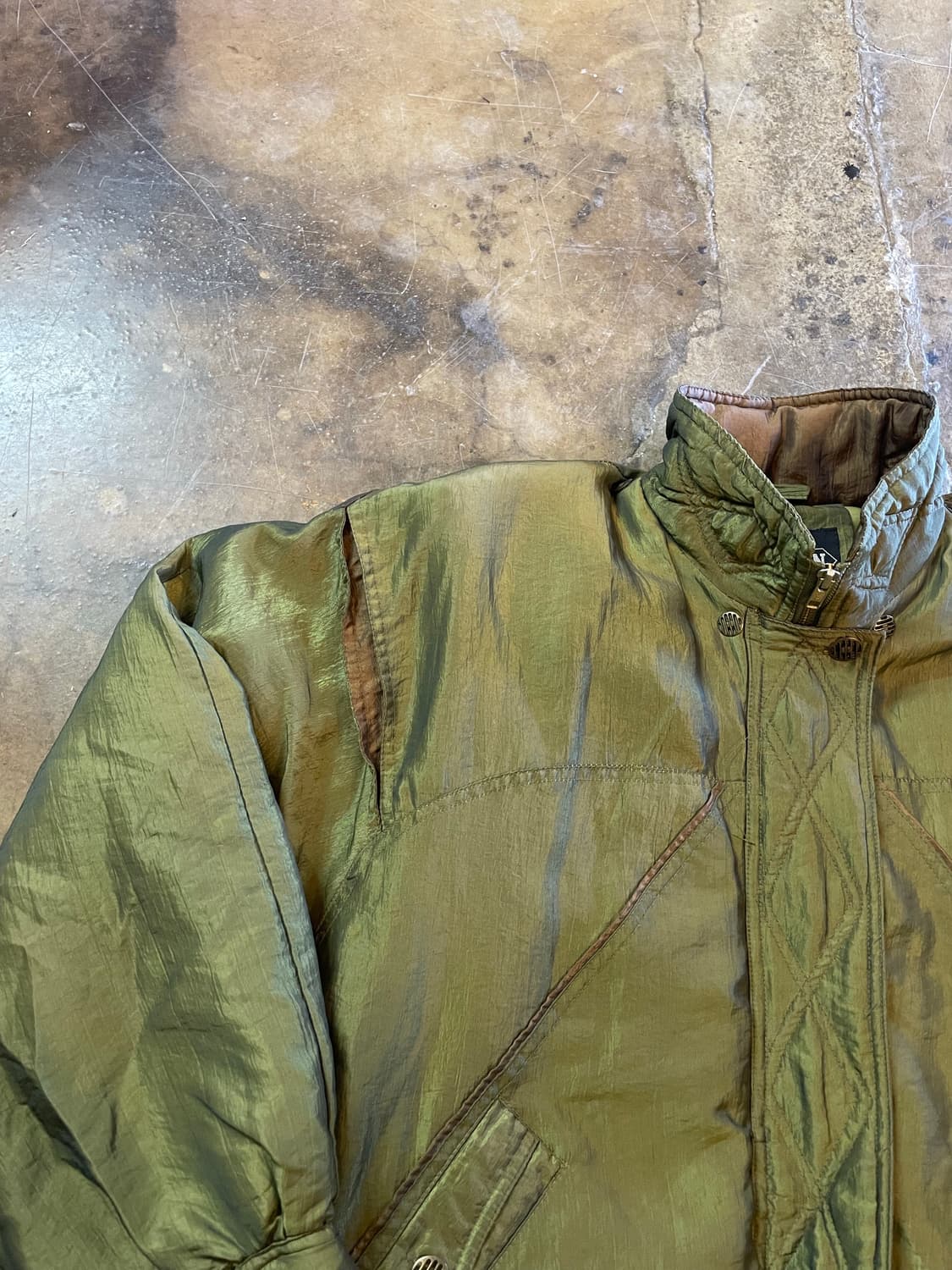 Btg 카키 다운 봄버 자켓 상품이미지3