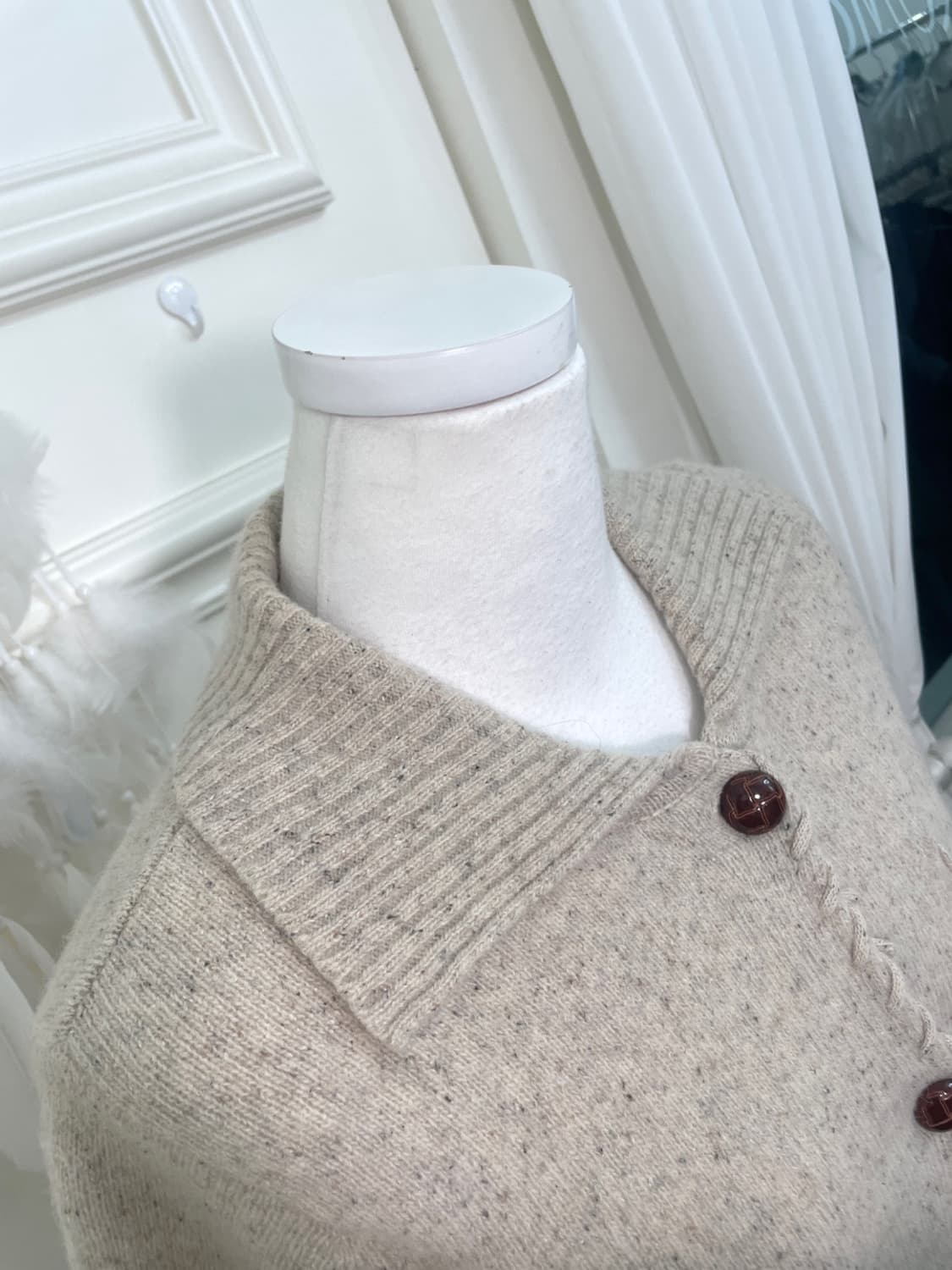 graybeige stitch point pouch point mori 상품이미지7