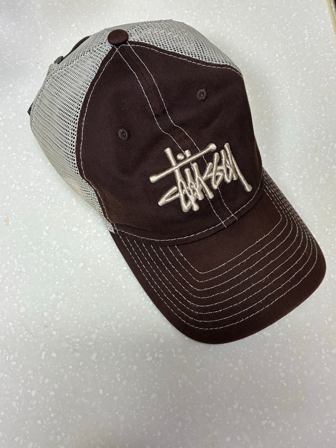 스투시 뉴에라 9Twenty 베이직 트러커 브라운 볼 캡 모자 상품이미지1