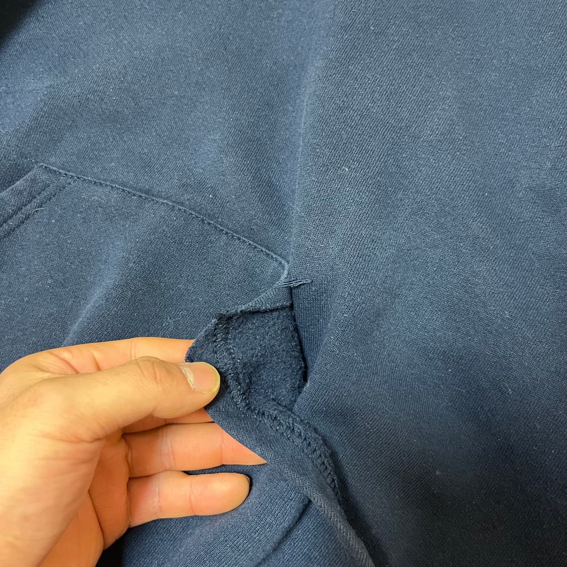 [XL] 00s 빈티지 러셀 후드 네이비 상품이미지3