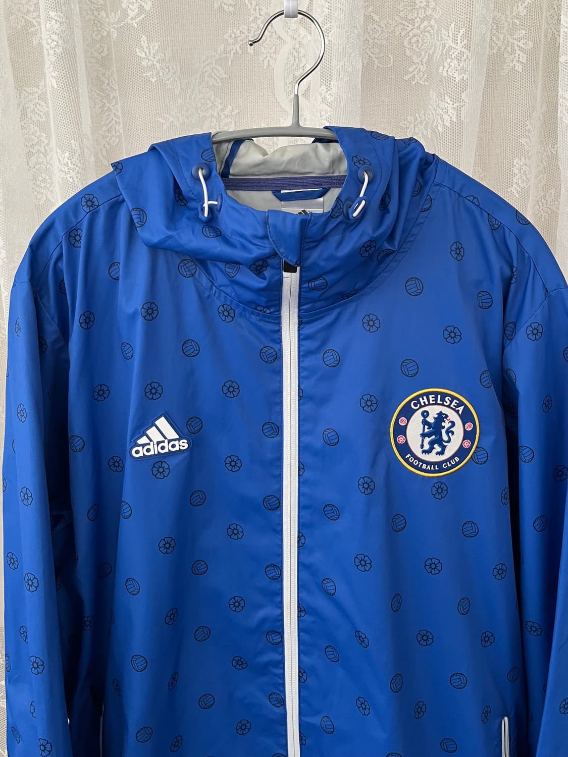 110) 아디다스 첼시 fc 후드 바람막이 자켓 블루 상품이미지2