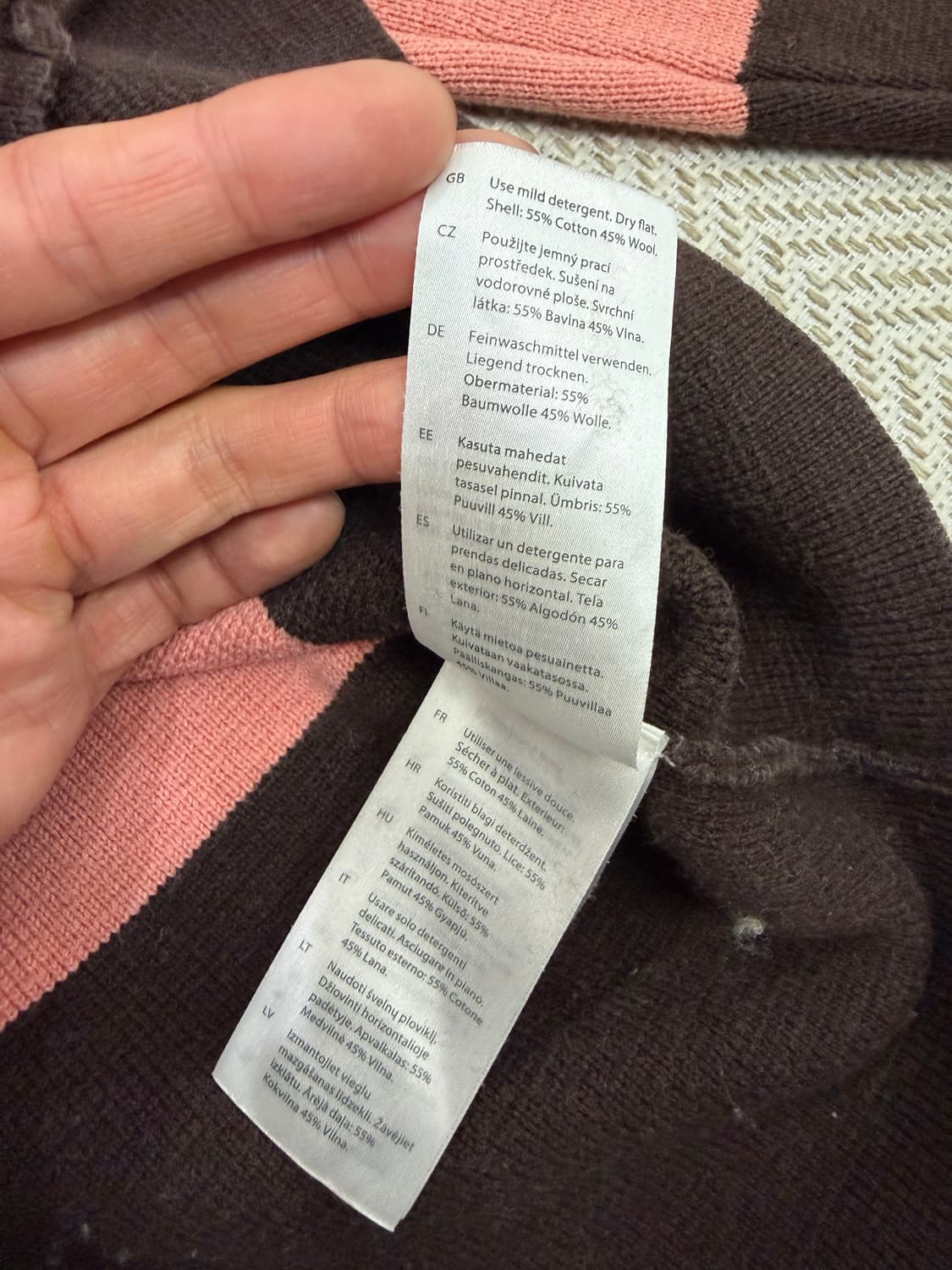 정품) COS 코스 남성 스트라이프 가디건 XL 상품이미지8