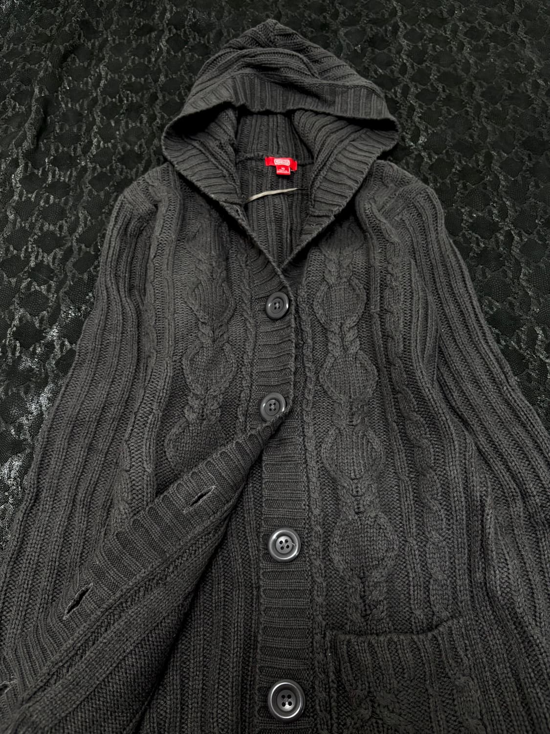 “Vintage” Y2K Mood Grey Knit Hoodie card 상품이미지3