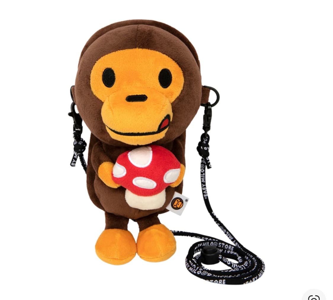 베이프 베이비 마일로 플러시 모바일 백 브라운 상품이미지1