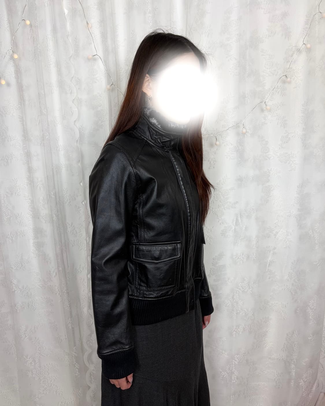 GIORDANO cowhide leather biker jacket 상품이미지10