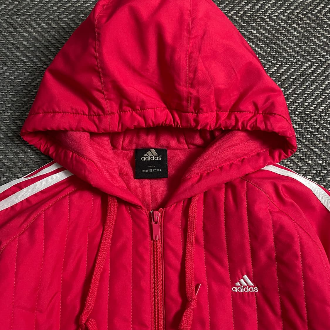아디다스 올드스쿨 퀼팅 패디드 삼선 후드 자켓 y 5041 상품이미지5