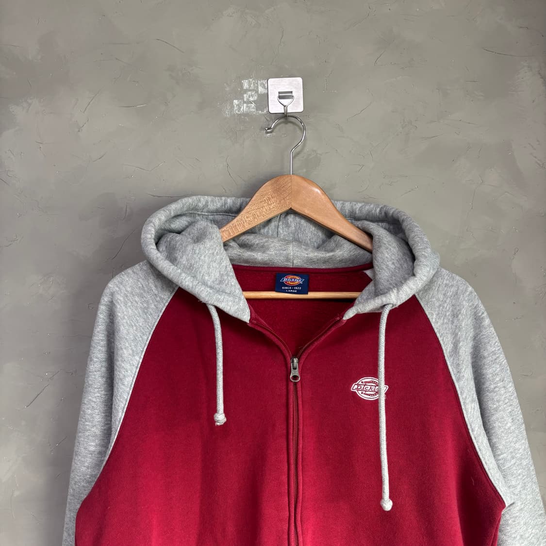 디키즈 후드집업 버건디 그레이 상품이미지2