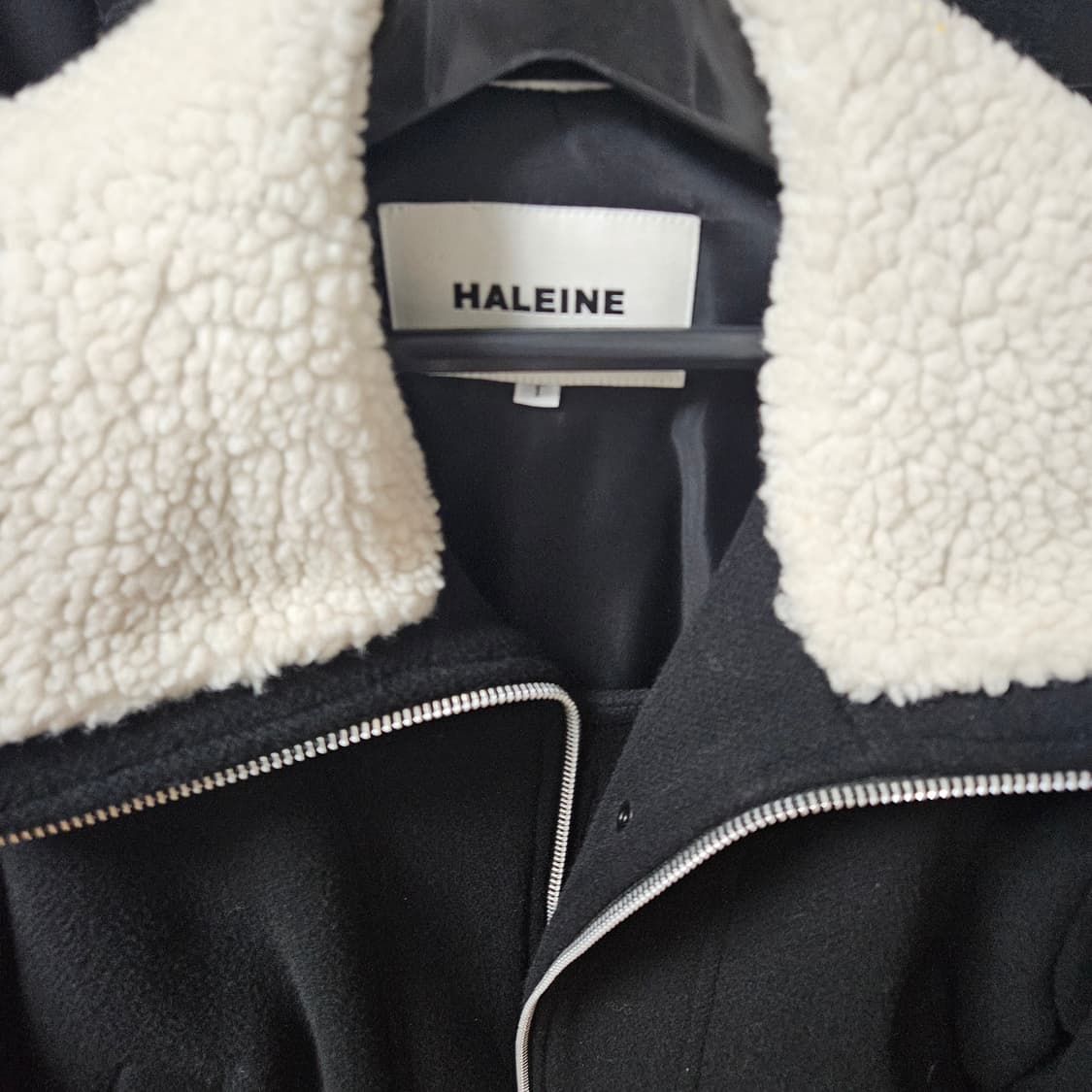 알렌느 하이넥 크롭드 울 블루종 1사이즈 상품이미지4