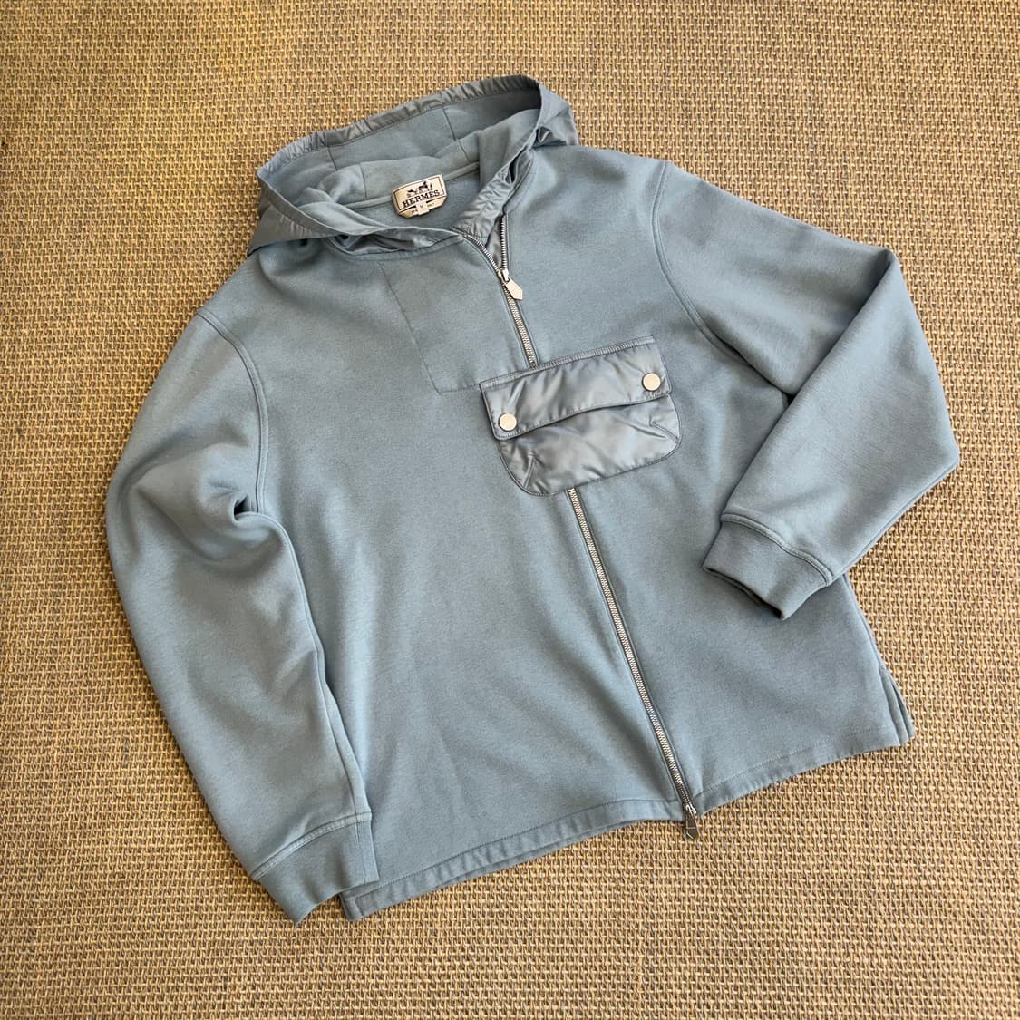 HERMES 에르메스 더블 집업 유틸리티 플리스 기모 후드 점퍼 상품이미지3