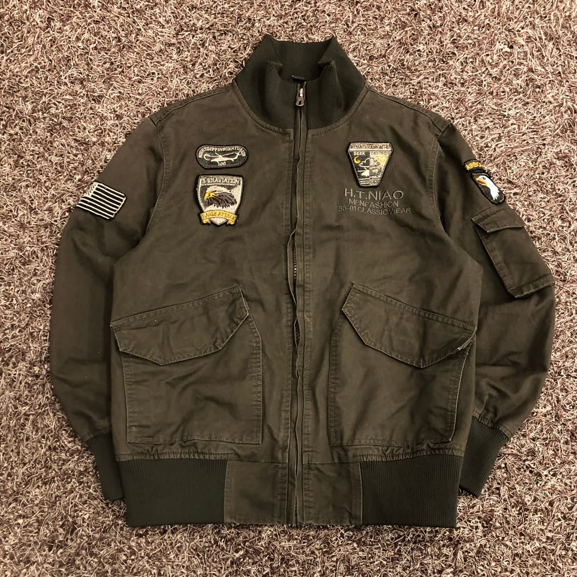 빈티지 밀리터리 봄버 자켓 상품이미지1